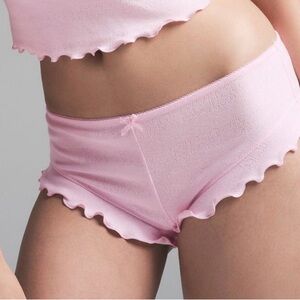 💗 SKIMS Logo Pointelle Ruffle Short | Pink | SOLD OUT 💗